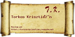 Torkos Krisztián névjegykártya