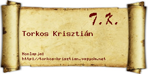 Torkos Krisztián névjegykártya